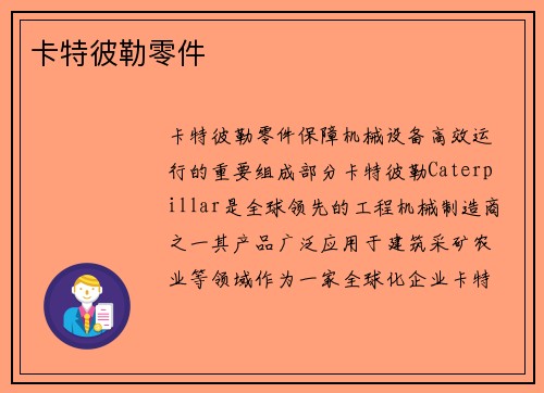 卡特彼勒零件